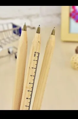 £4.50 • Buy 1pc Ruler Pattern Wooden Ballpoint Pen