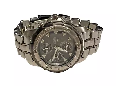 Mens Fossil Blue Gray Dial Chronograph Stainless Analog Watch Ch 2301 • $12.99