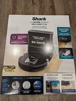 $50 • Buy New In Box Shark RV2502AE AI Ultra Robot Vacuum XL Self-Empty Base, Bagless 