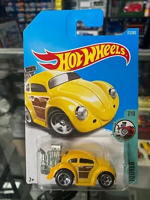 Hot Wheels Tooned Volkswagen Beetle 1/64 Yellow VW Woodie Blown Bug Oval Window • $8
