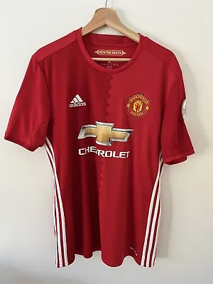 Manchester United 2016-17 Home Jersey Zlatan Ibrahimovic Adidas Size Large • $99.95