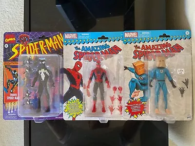 Marvel Legends Retro Symbiote & First Appearance Spider-Man Bombastic Bag-Man • $109.99