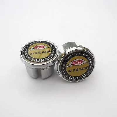 Vintage Style Vitus 979 Dural Chrome Racing Bar Plugs Caps Repro • $8.62