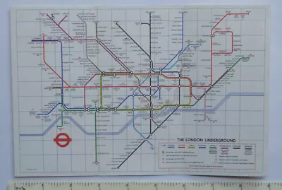 London Underground Railways Folding Card Map Tube 1976 Paul Garbutt • £2.99