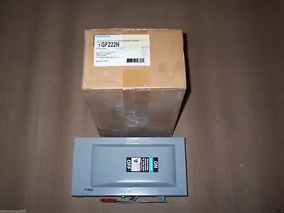 NEW Siemens GF222N Safety Switch Disconnect 2 Pole 60 Amp 240v FUSIBLE • $39