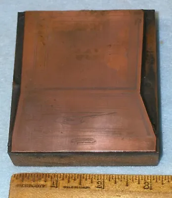 Antique MASONIC TOOL CASE Copper Printing Block TROWEL SQUARE * MC Lilley  • $40