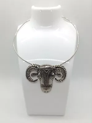 VTG Royal Ontario Museum Ram Brooch/Pendant W/Collar Necklace ROM Stamp Papers • $9.99