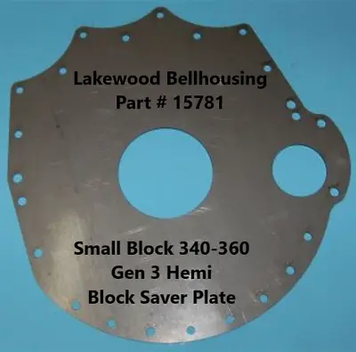 Mopar Lakewood 4-Speed Bellhousing # 15781 Small Block 318 340 360 Gen 3 Hemi Bl • $99.95