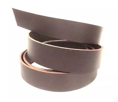 DK BROWN Leather Belt Blank Hide Strap Make Your Own Belt Guitar Rifle DogCollar • $13.50