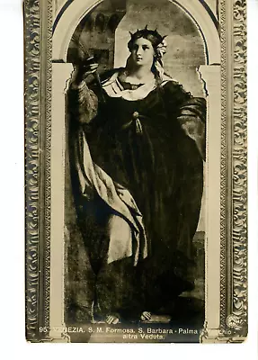 Saint Barbara-Palma Vecchio Art-Venice Italy Church-Vintage Real Photo Postcard • $7.99