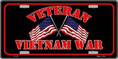 Vietnam War Veteran Metal Novelty License Plate Tag • $11.99