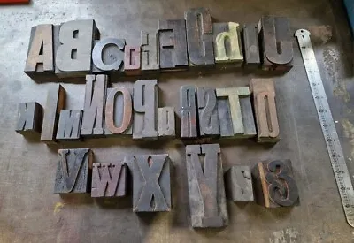 £72 • Buy Mixed Size Alphabet. Wooden Printing Blocks.  #Letterpress #Adana
