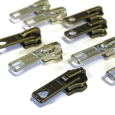 50 Pack Zip Sliders For #5 Metal Zip - Zip Repair Fasteners Zip Pulls • £12.50