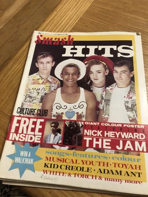 £5 • Buy SMASH HITS Vol 4 No 21  MAGAZINE 14 OCT  1982 CULTURE CLUB BOY GEORGE ADAM ANT
