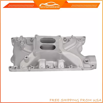 Dual Plane Intake Manifold Satin Aluminum For SBF Small Block Ford V8 5.8L 351W • $122.53