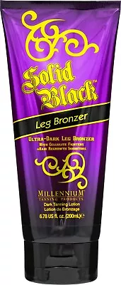 Millennium Solid Black Tanning Ultra Dark LEG BRONZER Tanning Bed Lotion 7 Oz • $21.95