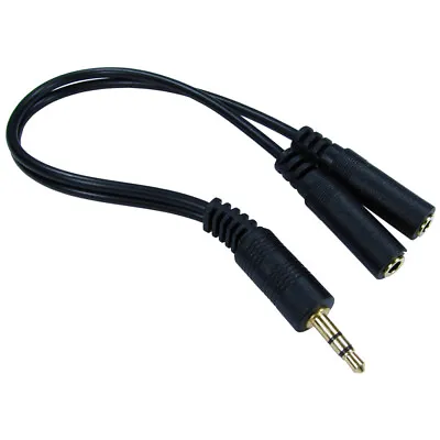 3.5mm Mini Jack Headphone Earphone Y Splitter Cable Adapter STEREO Aux Lead • £2.49