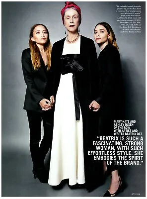 Mary-Kate & Ashley Olsen Artist Writer Beatrix Ost Style Magazine CLIPPING Photo • $11.50