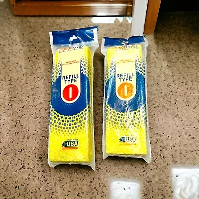 2x LCI Butterfly Cellulose Sponge Mop Refill Refill Type 1 9.5  X 3   Blind • $19.93