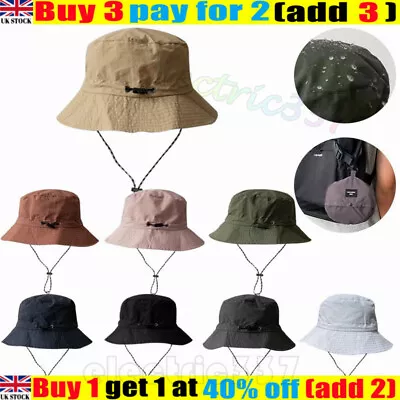 Women Men Waterproof Bucket Hat Quick-drying Sun Hat Summer Fishing Cap Mountain • £3.99