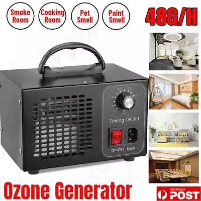 48G/H 135W Portable Ozone Generator Machine Purifier Cleaner Ozonator Steriliser • $43.55