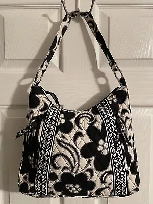 Vera Bradley Night & Day Black/White Floral Quilted Boho Hippie Purse ~ EUC • $15.99