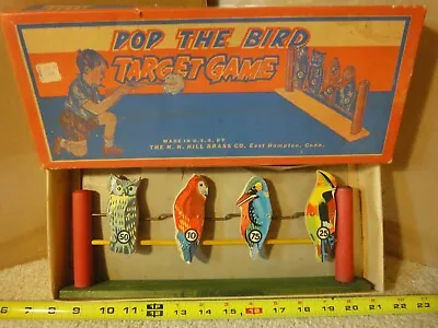 £126.60 • Buy Rare! Vintage NN Hill Brass Pop The Bird, Target Game. Dart Gun Shooting Gallery