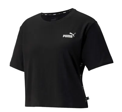 $35 • Buy Puma Logo Women's Cropped Tee T Shirts Black M-xl