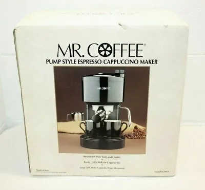 NOS NEW! Mr. Coffee Espresso Cappuccino Coffee Machine ECMP3 W/ Milk Frother • $73.95