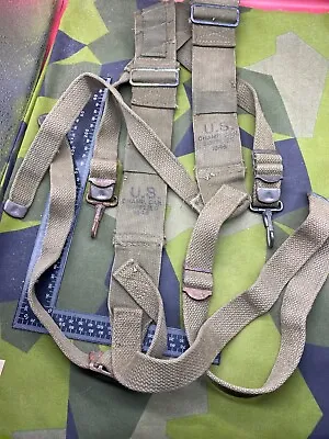 Original WW2 US Army Issue / Paratroopers Y-Straps / Suspenders / Yolk • $50.53