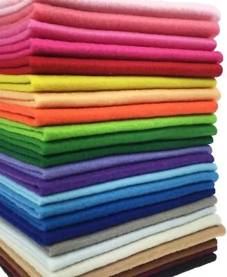 Flic-flac 24pcs 1.4mm Soft Felt Fabric Sheet Assorted Color Felt Pack DIY Cra... • £15.38