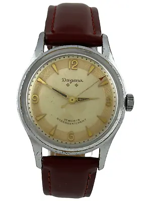 Men's Wristwatch Dugena Alpina Hand Wound Kal Osco 65 Bicolour Dial Works • $234.34