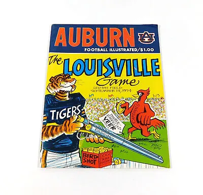 1974 Auburn Vs Louisville College Football Program 9-14-74 • $11.99