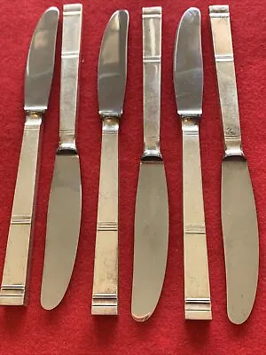 Sterling Scandanavian Silver H Nils By Raadvad Knives Set Of 6 • $475