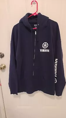 Yamaha We/r1 Racing Motocross Hooded Full Zip Up Sweatshirt Size 2xl • $22.49