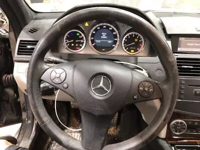 2008 2009 MERCEDES BENZ C300 Steering Wheel 3 Spoke Black Leather NO BAG  833892 • $145
