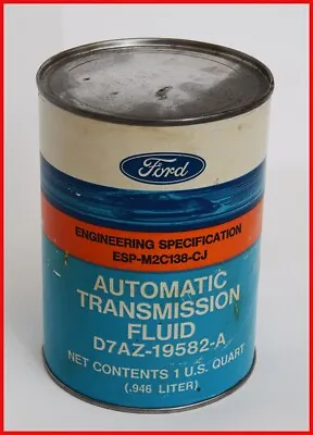 Vintage 1 Quart Ford Automatic Transmission Fluid Can D7AZ-19582-A Free Shipping • $40