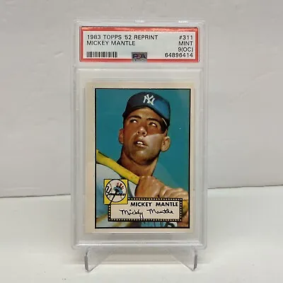 1983 Topps ‘52 Reprint Mickey Mantle #311 PSA 9 (OC) MINT (SHIPS NEXT DAY!) • $749.99