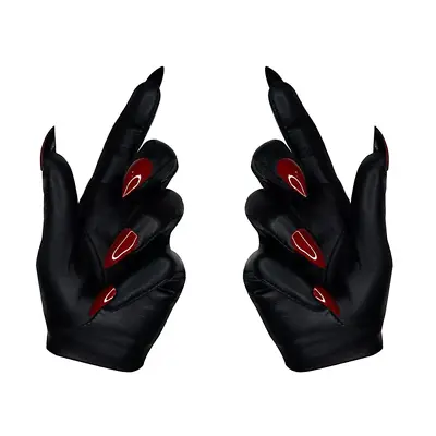 Claw Nail Gloves Majesty Black Vamp Nail Gloves Leather • £481.89