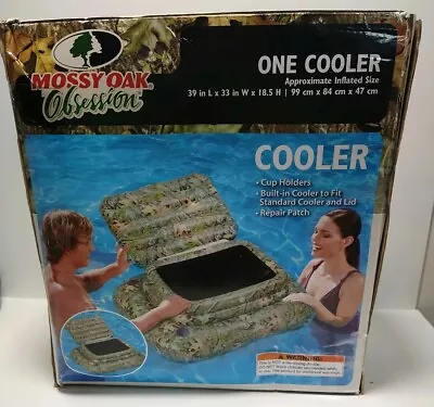 Mossy Oak Obsession Cooler Inflatable Pool Cooler With Cup Holders New • $12