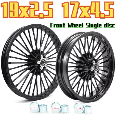 Fat Spoke Wheels Rims 19x2.5 17x4.5 For Harley Sportster Iron 883 1200 2010-2020 • $704.59