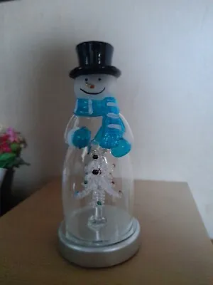 Colour Changing Glass Snowman Christmas • £8