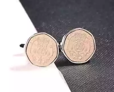 Twenty Pence 20p Coin Cufflinks  - Choose The Year- Birthday Gift • £19.99