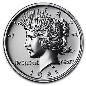 2 Oz Silver High Relief Round - 1921 Peace Dollar • $75.77
