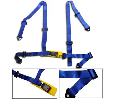 1 Blue 4 Point Seat Belt For 1964-2021 ALL Ford Mustang Cobra NEW • $29.32