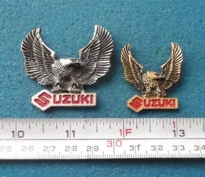 Lot Of 2 Pin's : Suzuki Eagle Emblem Moto Motorcycle Pin # Pp968 • $7.25