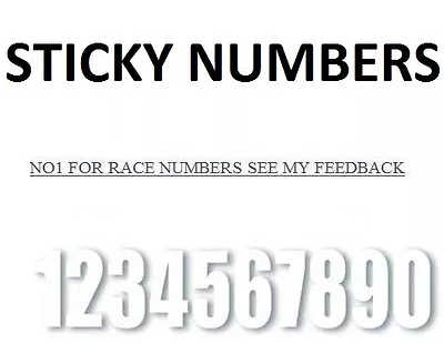 MOTOCROSS NUMBERSENDURO NUMBERS 5  White Race Numbersmx Racing Numbers Uk1 • £1.25