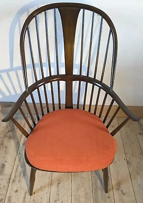 £550 • Buy Ercol Windsor Chairmakers Chair Newly French Polished And Foam Upholstery 7911