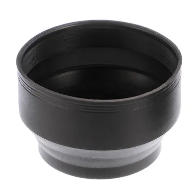 $4.61 • Buy New 55mm 3in1 3-Stage Collapsible Rubber Lens Hood Shade For Canon Nikon Sony
