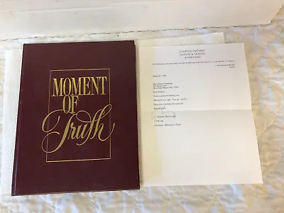 Moment Of Truth Letters Collected Edited C Anthony Wainwright Signed By Author • £13.61